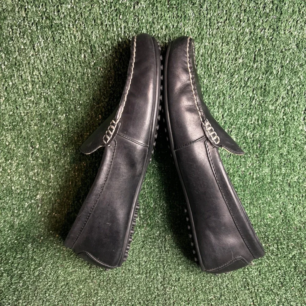 Polo Ralph Lauren Woodley Leather Driving Loafer Classic Moccasins Black Men 12D